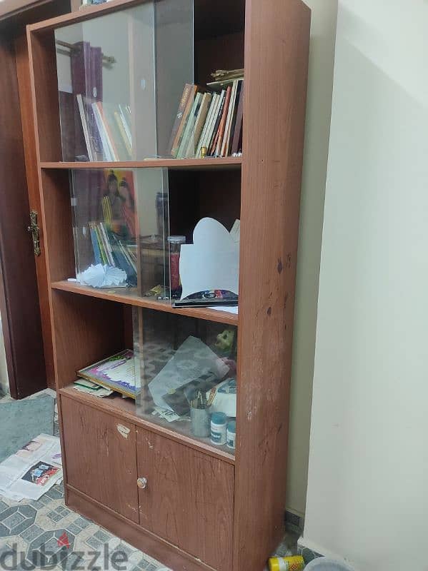 Dining table book shelf wardrobe 1