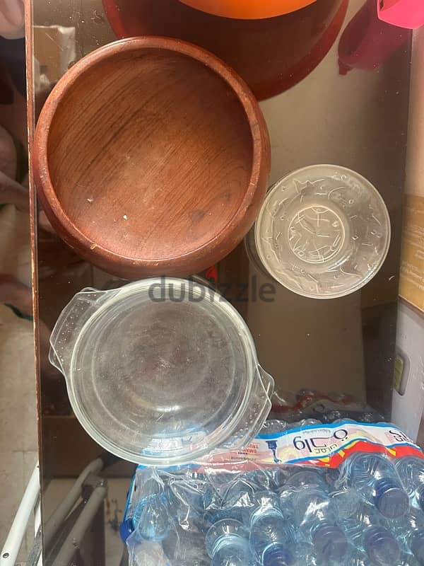 Glass and wooden bowls 2