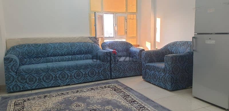 Sofa, Queen Size Bed & Fridge 1