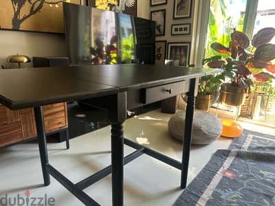 Dark brown IKEA foldable writing table