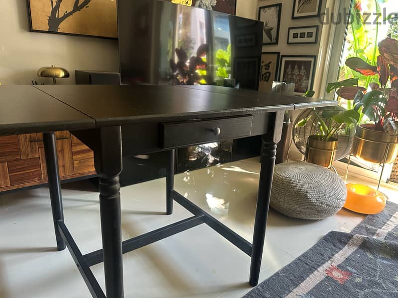 Dark brown IKEA foldable writing table 8