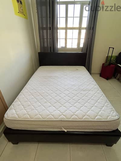 Queen bed 140x190 cm size from PAN with orthopaedic mattress for sale