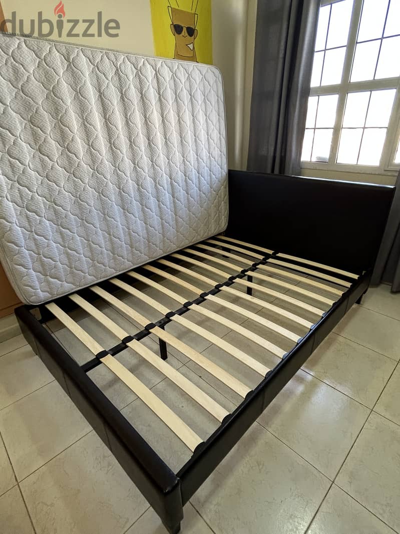 Queen bed 140x190 cm size from PAN with orthopaedic mattress for sale 2