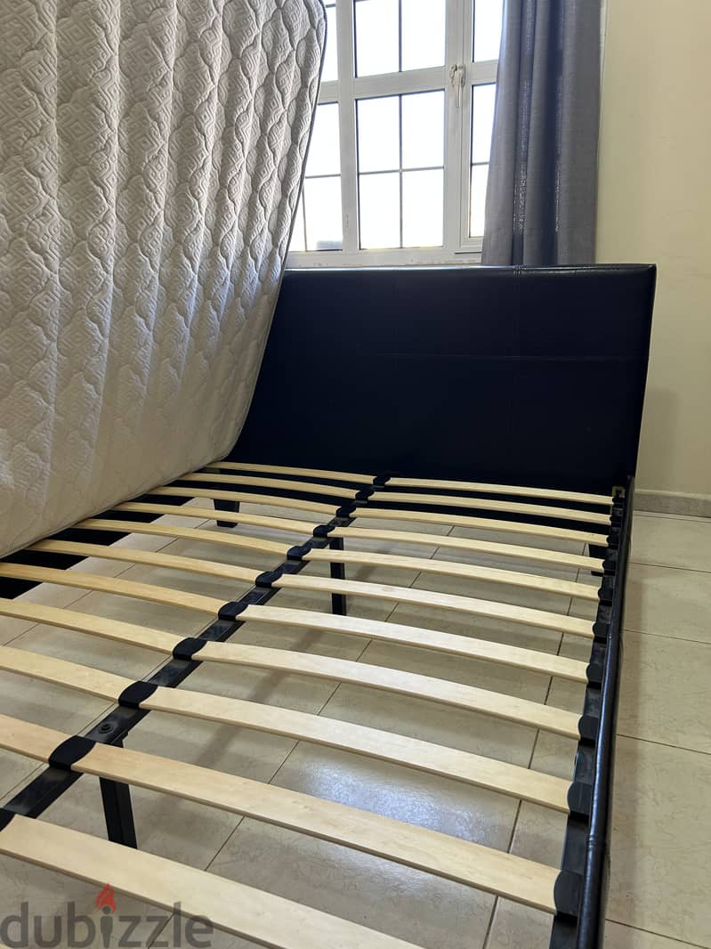 Queen bed 140x190 cm size from PAN with orthopaedic mattress for sale 5