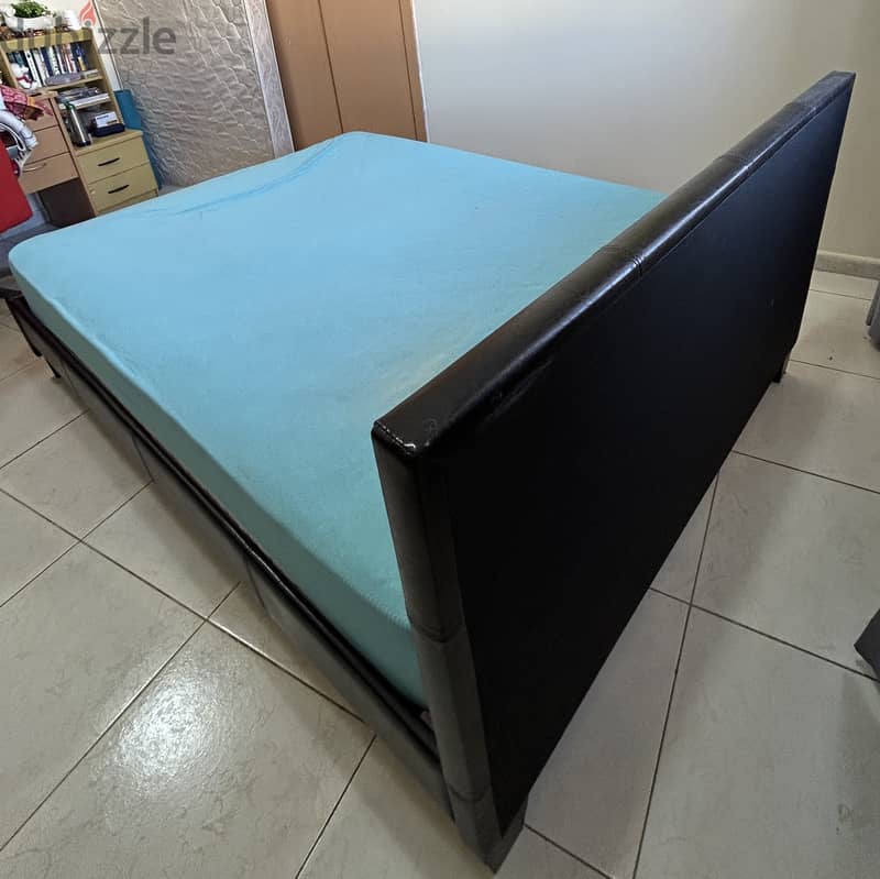 Queen bed 140x190 cm size from PAN with orthopaedic mattress for sale 7