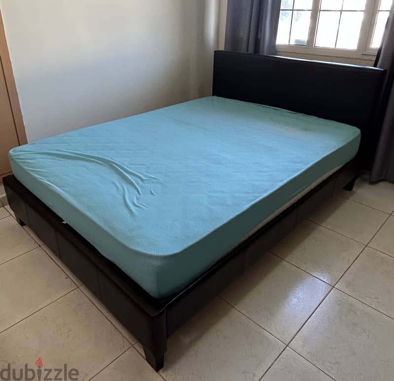 Queen bed 140x190 cm size from PAN with orthopaedic mattress for sale 9