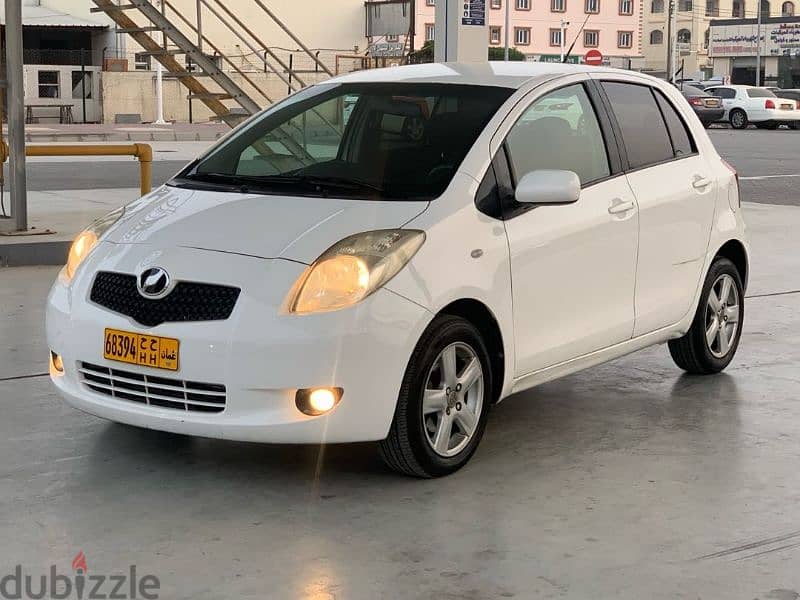 Toyota yaris for monthly rent  only/ 120 rial. engine 1.3 2