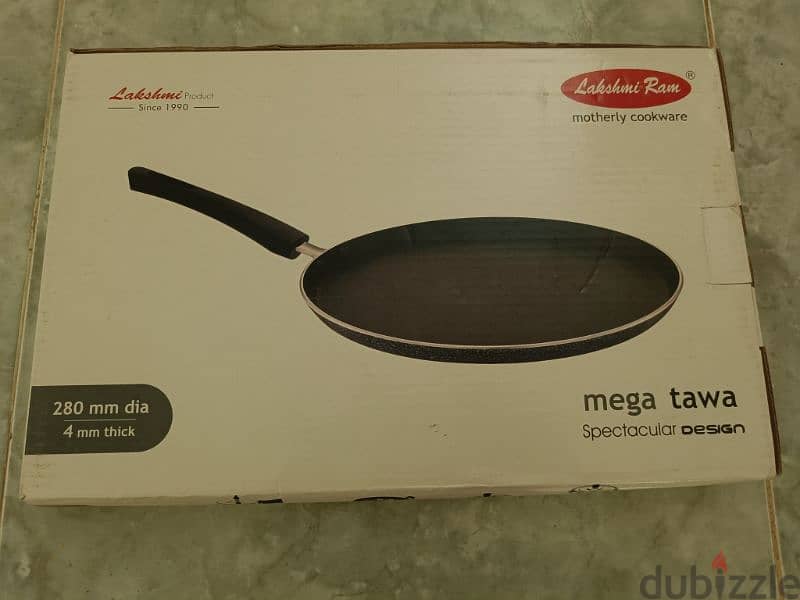 Non-Stick  Dosa,Roti  Mega Tawa with Stcik 280mm dia, 4mm thick 1