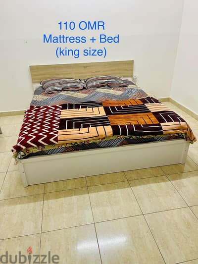 king-size bed with mattress