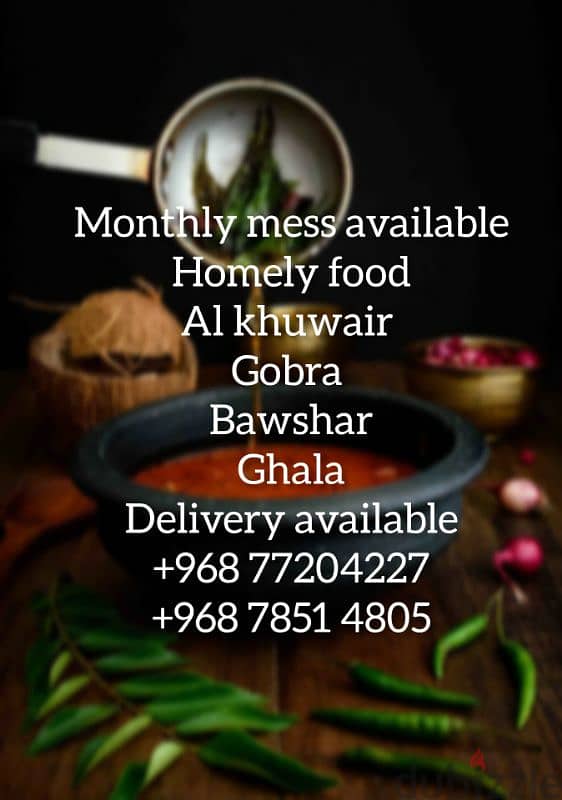 Monthly mess available Homely food 0