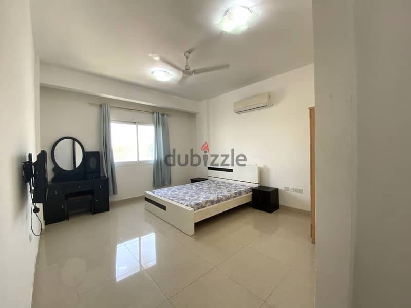 Fully Furnished spcious clean room + attached bathroom in Al Ghubrah 1