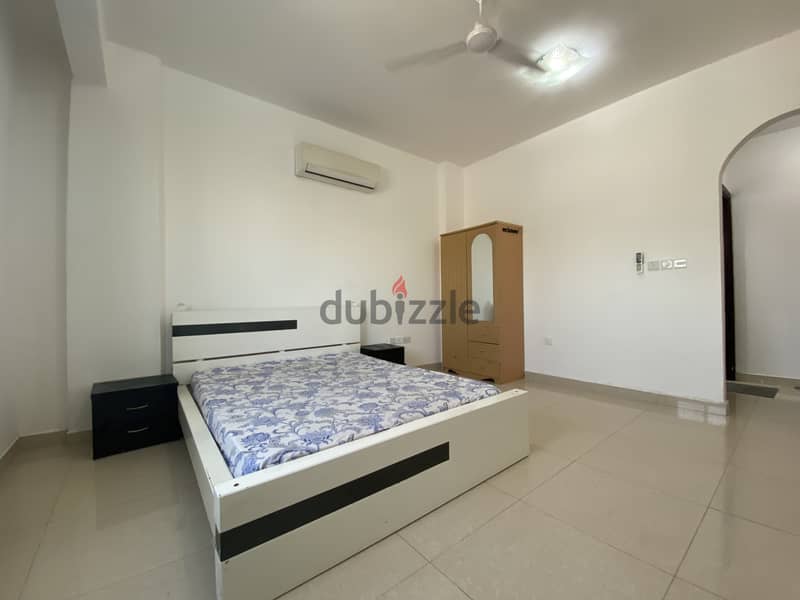 Fully Furnished spcious clean room + attached bathroom in Al Ghubrah 2