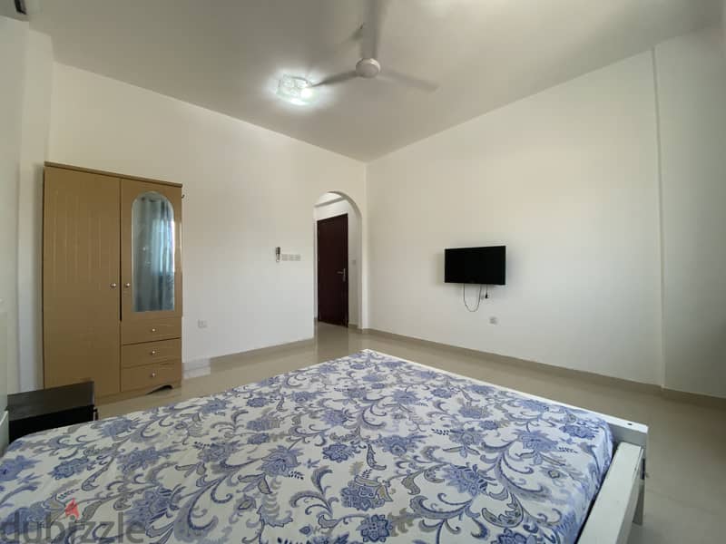 Fully Furnished spcious clean room + attached bathroom in Al Ghubrah 3