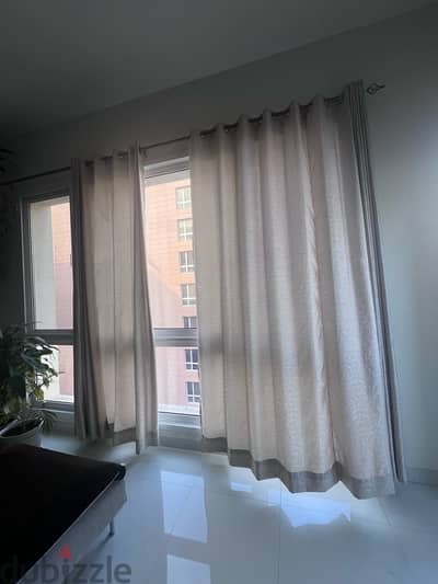 big curtains with rod for sale