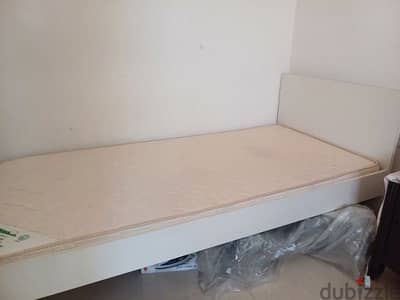 single bed with mattress