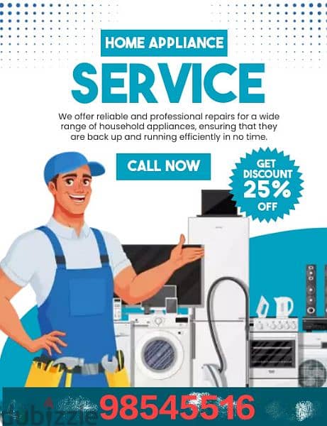 all types auto washing machine refrigerator Ac repair and service 0