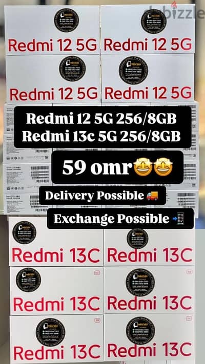 xiaomi redmi12-5g 256/8gb brand new one year warranty sell box