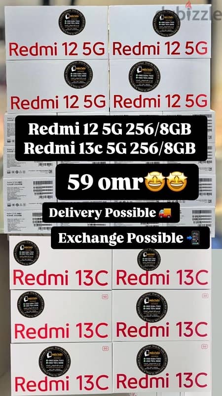 xiaomi redmi12-5g 256/8gb brand new one year warranty sell box 0