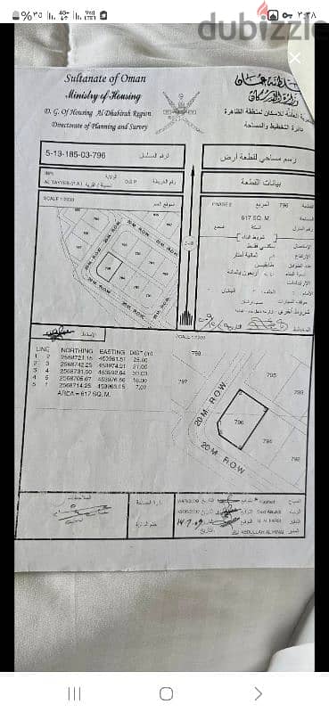 سكنية عبري على طريق القرين الطيب