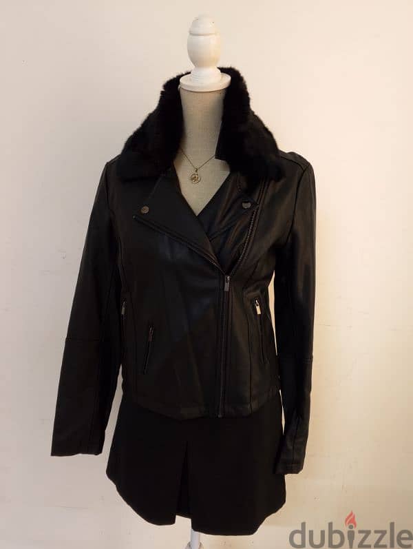 promod leather jacket 0