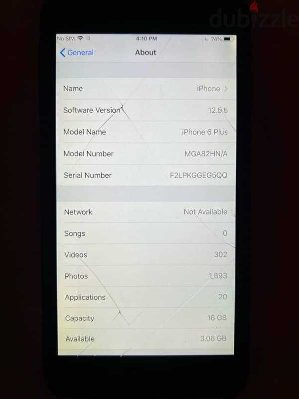 IPhone 6 Plus 16 GB / IPod Touch 6th Gen 32 GB 3