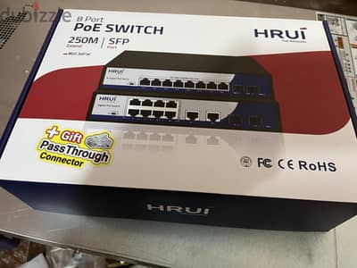 Network Switch with 8 Port POE + 2 Port Uplink + 2 Port SFP