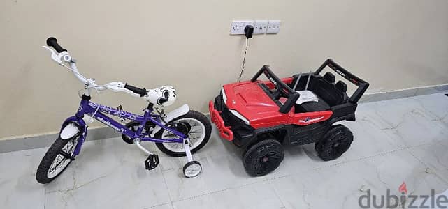 electric toy car with bycycle