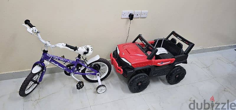 electric toy car with bycycle 0