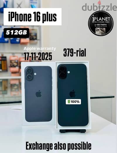 iPhone 16plus 512GB | with apple warranty | best condition