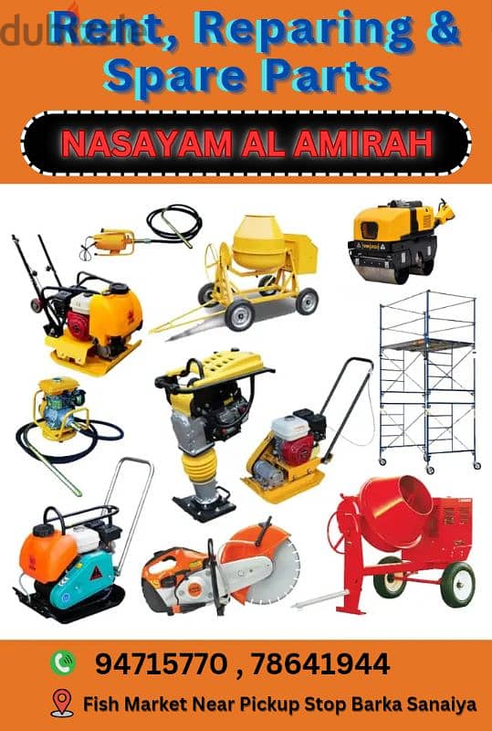 tool, Construction, rent, Reparing, spare parts. . 94715770 7