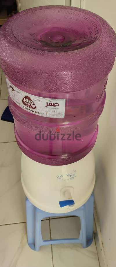 Water dispenser with 2 sifr water bottle with stool