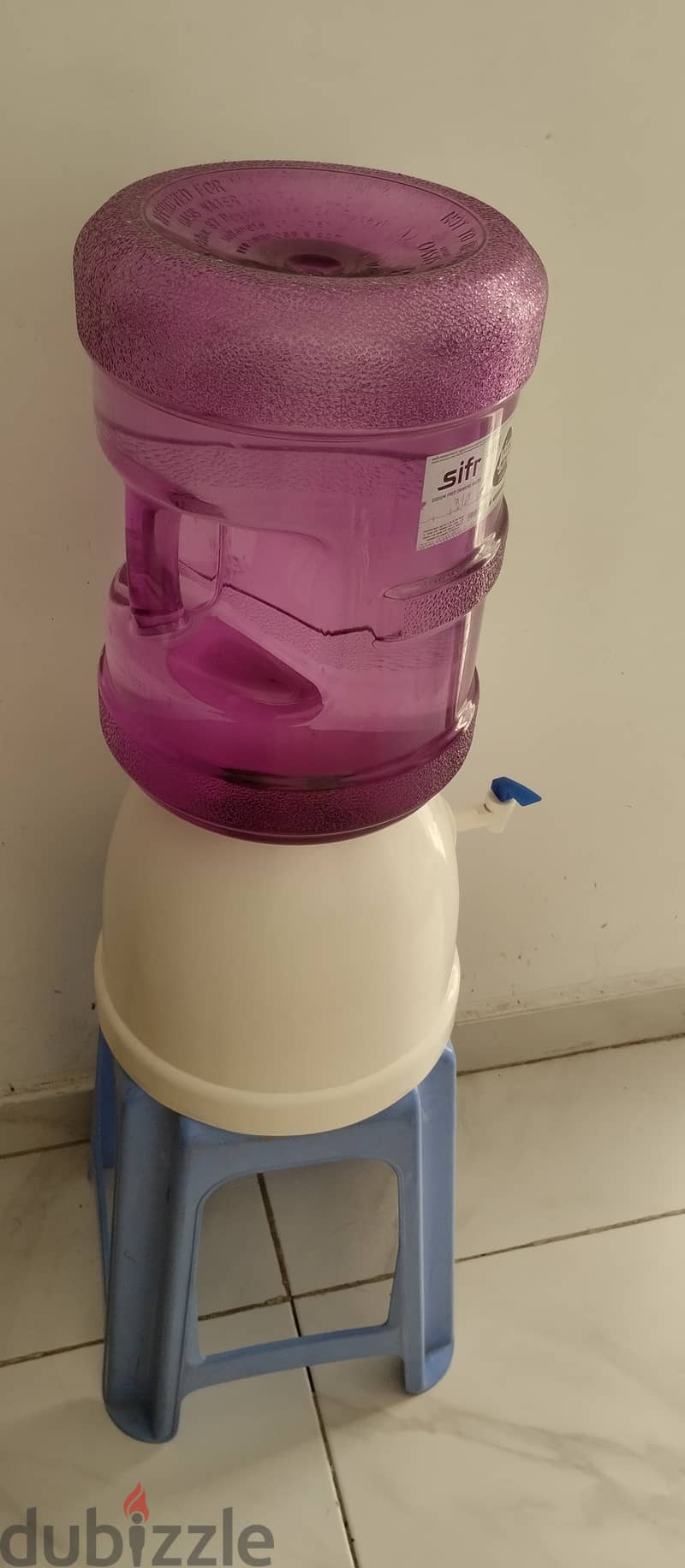 Water dispenser with 2 sifr water bottle with stool 1