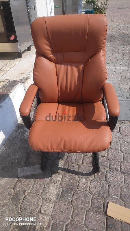 New German Lather Office Visitor Chairs 1