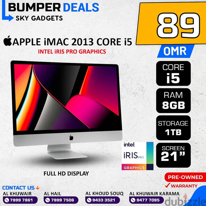 ! OFFER ! Apple iMAC Core i5 & i7 2019 | 2017 | 2015 | 2012 Discounted 3