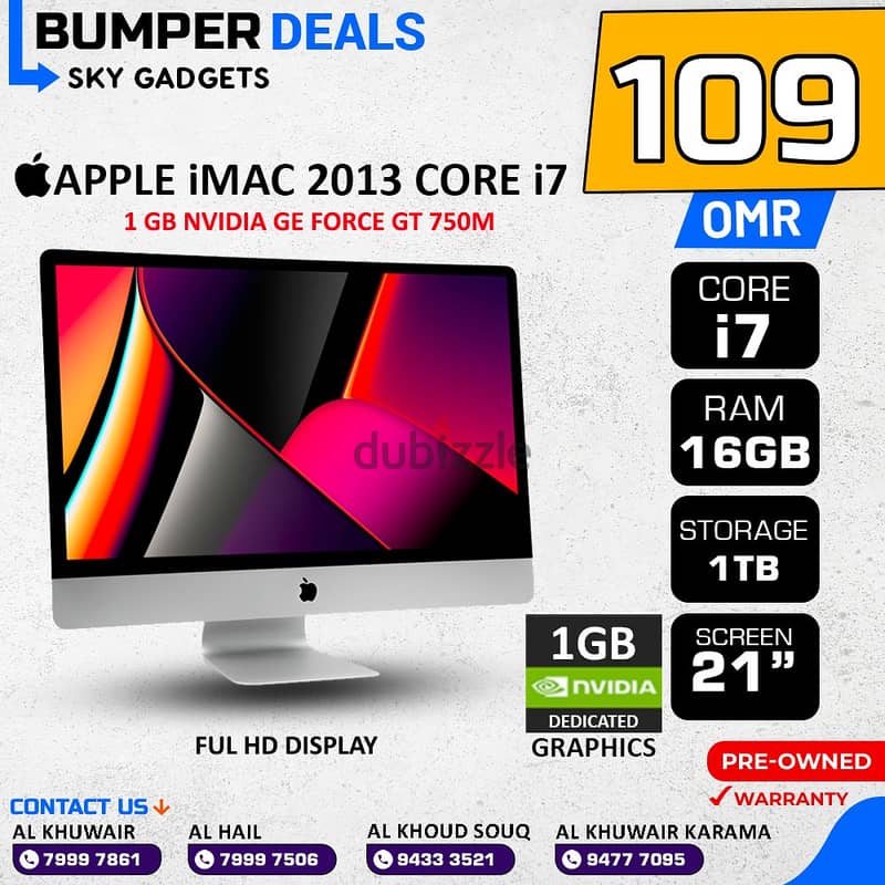 ! OFFER ! Apple iMAC Core i5 & i7 2019 | 2017 | 2015 | 2012 Discounted 6