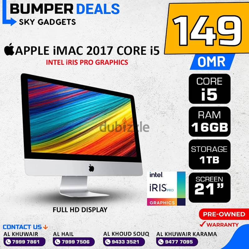 ! OFFER ! Apple iMAC Core i5 & i7 2019 | 2017 | 2015 | 2012 Discounted 9