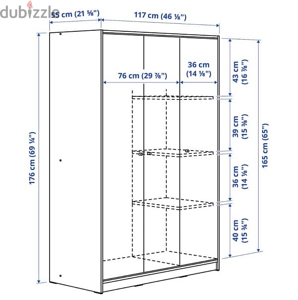 IKEA KLEPPSTAD 3 door wardrobe 4