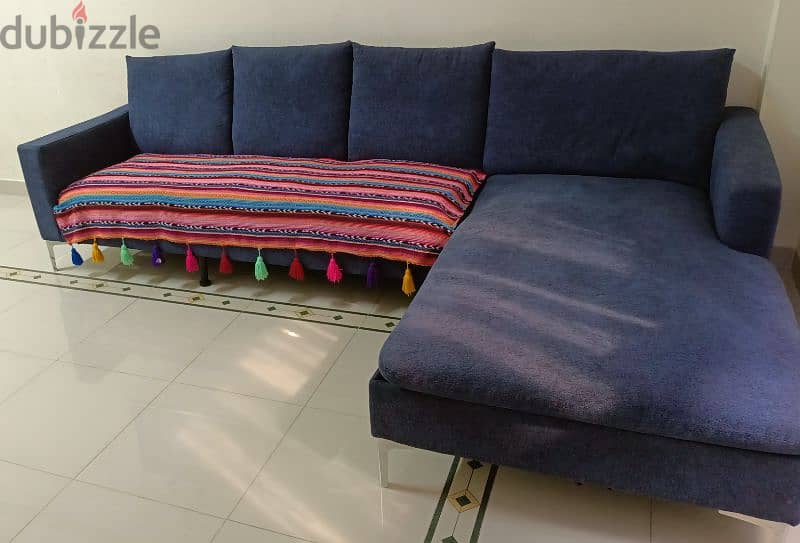 L shaped sofa with couch for immediate sale 1