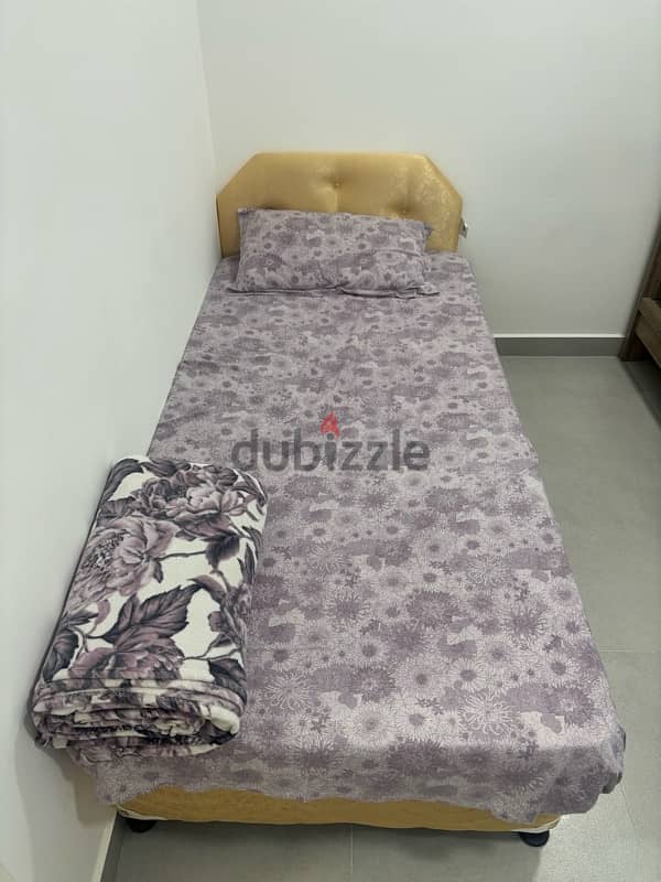 AL RAHA Single Bed with Mattress 0