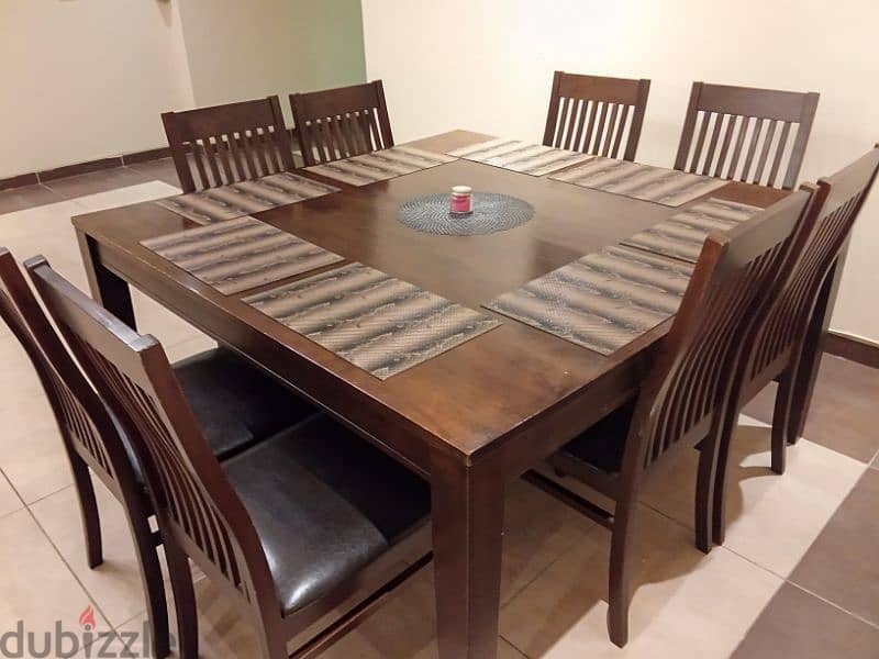 wooden dining table with chairs 1