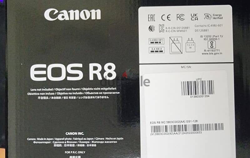 Canon EOS R8 Mirrorless Camera Body Black 2