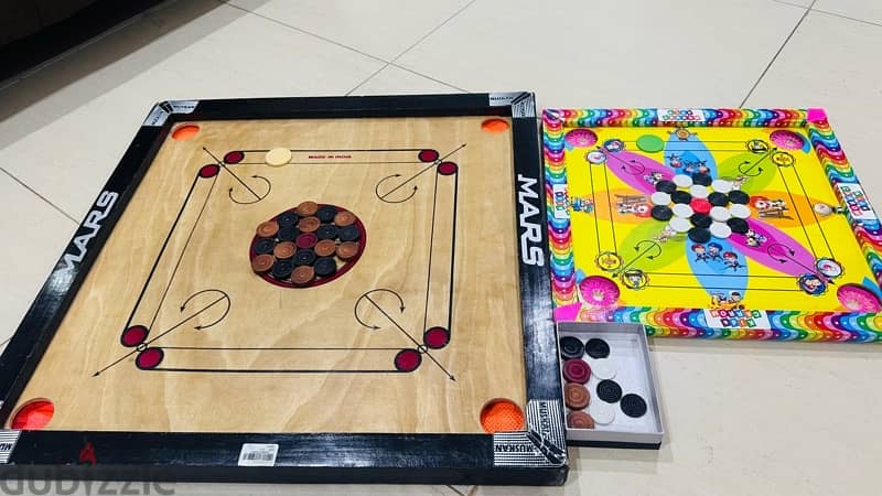 25” Carom Board free one kids carom board with extra coins 0