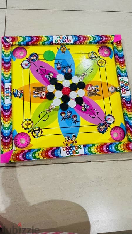 25” Carom Board free one kids carom board with extra coins 4