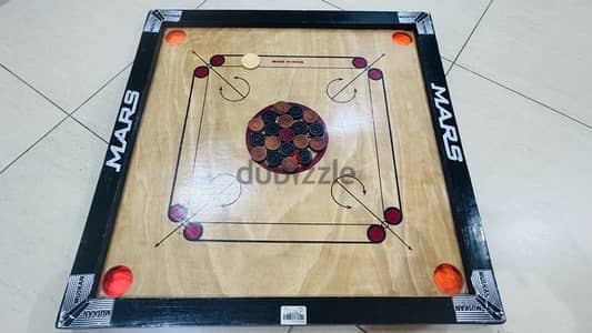 25” Carom Board with extra coins also