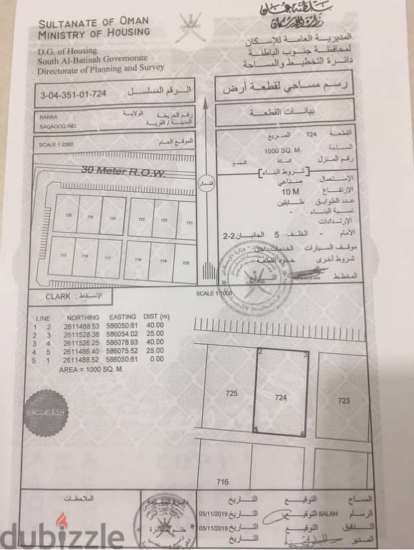 ارض صناعية للبية في بركا industrial land for sale 0