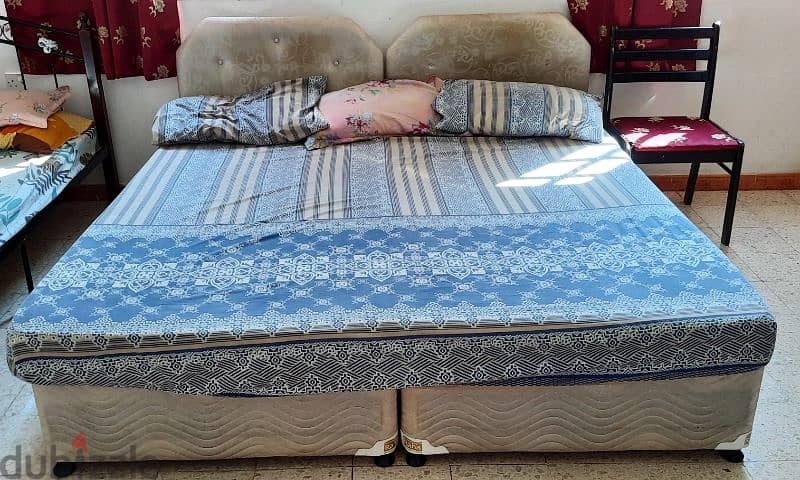 raha double bed with matress 1