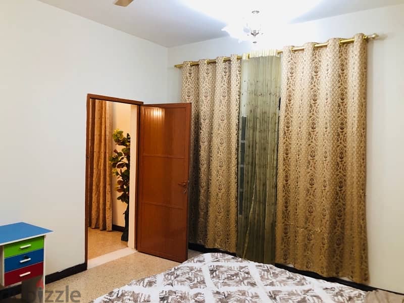 Fully furnished 1BHK flat for rent al Ghubra nearby 18th nov street 3