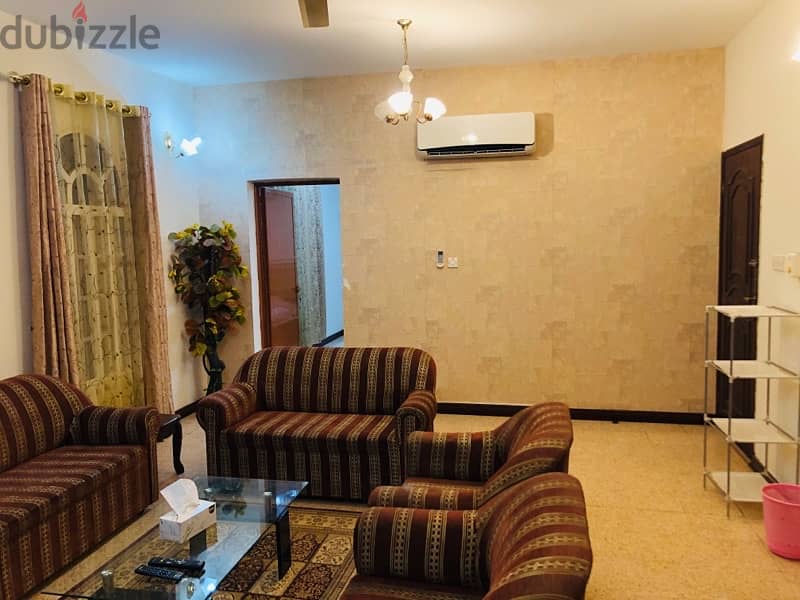 Fully furnished 1BHK flat for rent al Ghubra nearby 18th nov street 4