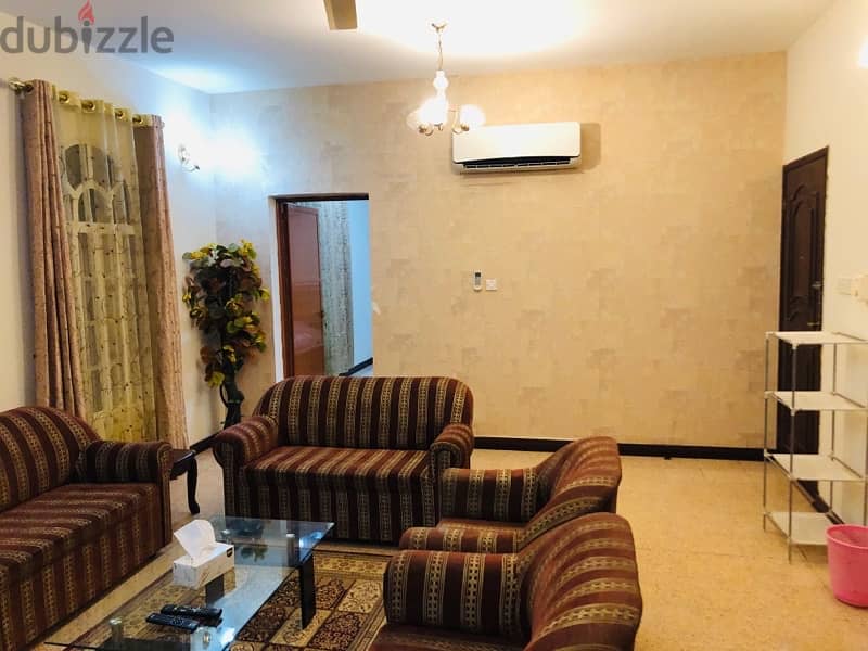 Fully furnished 1BHK flat for rent al Ghubra nearby 18th nov street 5