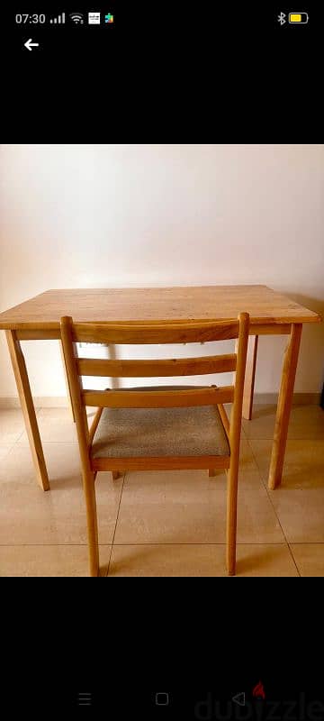 study table with chair used in good condition 1